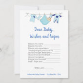 Baby shower Game Beste Baby en hoop Kaart (Voorkant)