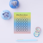 Baby shower game Circular Ombré Sjabloon Flyer (Enkel)