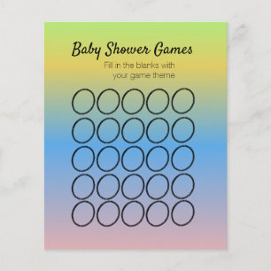 Baby shower game Circular Ombré Sjabloon Flyer