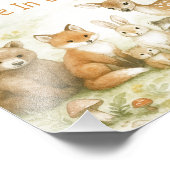 Baby Shower Game Cute Woodland Baby Animals Foto Afdruk (Hoek)
