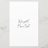 Baby shower Game die het zei? Mam of papa? (Achterkant)