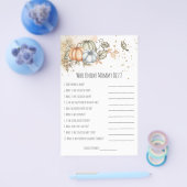 Baby shower Game die mama het beste kent Flyer (Enkel)