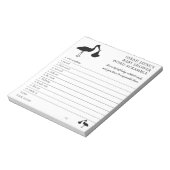 Baby shower Game DIY Word Scramble Notitieblok (Linkerzijde)