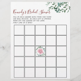 Baby shower Game Eucalyptus 2 Sided