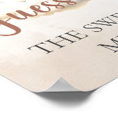 Baby shower Game GUESS DE ZOETE ROMMEL Beer Ballon Poster (Hoek)