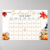 Baby shower GAME Guess uitgerekende datum Een beet Poster (Voorkant)