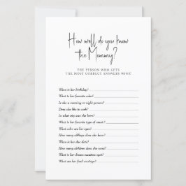 Baby shower Game Hoe goed ken je mama?