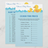 Baby shower game in Cute Rubber Duck Theme (Voorkant / Achterkant)