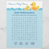 Baby shower game in Cute Rubber Duck Theme (Voorkant)