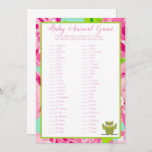 Baby shower game kaart (Voorkant / Achterkant)