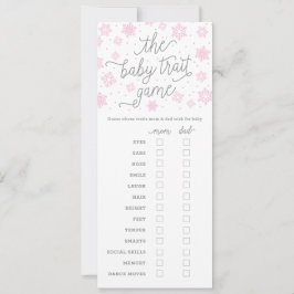 Baby shower game Kaart Baby Trait Game Snowflake