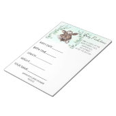 Baby shower Game Koe Calf Eucalyptus Notitieblok (Schuin)