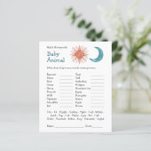 Baby shower Game Match Mam & Baby Boho Sun Moon (Staand voorkant)