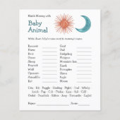 Baby shower Game Match Mam & Baby Boho Sun Moon (Voorkant)