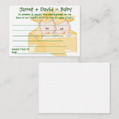 Baby shower game Nutpful Hint Kaarten (Voorkant / Achterkant)