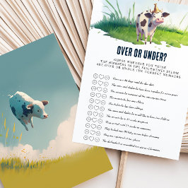 Baby shower game over of onder Koe Blue Boy