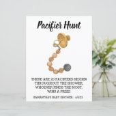 Baby shower Game Pacifier jachtWaterverf (Staand voorkant)