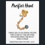 Baby shower Game Pacifier jachtWaterverf<br><div class="desc">Dit ontwerp kan op het gebied worden gepersonaliseerd dat door de foto en/of tekst te veranderen wordt verstrekt. Of het kan worden aangepast door te klikken deze Sjabloon personaliseert en dan de klik te kiezen om verdere optie aan te passen en de kleur van de achtergrond te schrappen of te...</div>