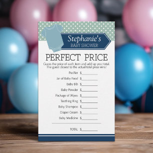 Baby shower Game Perfect Price - Blue Boy T-shirt