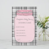 Baby shower Game Pink Mason Jar (Staand voorkant)