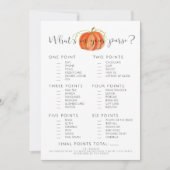 Baby shower Game — Pompoen, Herfst Kaart (Voorkant)