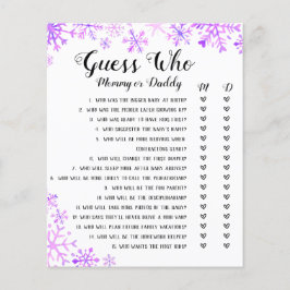 Baby shower Game - Raad eens wie, Baby het is koud