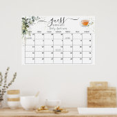 Baby shower game Raad Vervaldatum Poster agenda (Keuken)