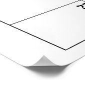 Baby shower game Raad Vervaldatum Poster agenda (Hoek)