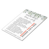 Baby shower Game raad wie er afvalolie achterlaat Notitieblok (Schuin)