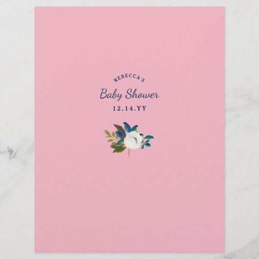 Baby shower Game raad wie mama of papa Editable is (Achterkant)