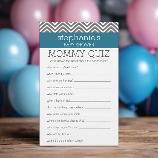 Baby shower Game - Wie kent mama beste Quiz