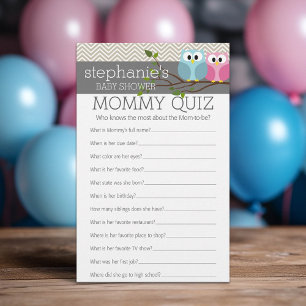 Baby shower Game - Wie kent mama beste Quiz