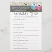Baby shower Game - Wie kent mama beste Quiz (Voorkant)