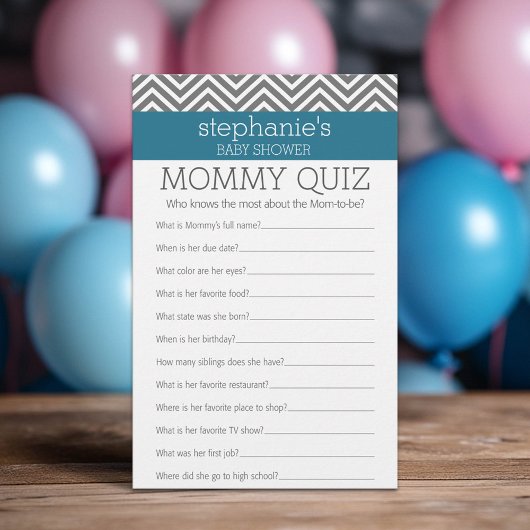 Baby shower Game - Wie kent mammie het beste