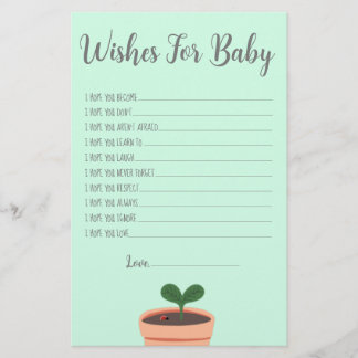 Baby shower game wil Baby flyer