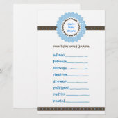 Baby shower game - Word Jumble (Voorkant / Achterkant)