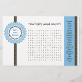 Baby shower game - Word Search (Voorkant)