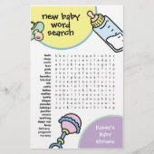 Baby shower game - Word Search (Voorkant)