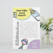 Baby shower game - Word Search (Staand voorkant)