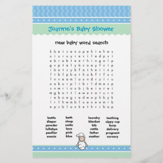 Baby shower game - Word Search
