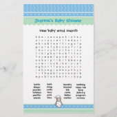 Baby shower game - Word Search (Voorkant)