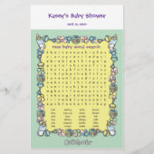 Baby shower game - Word Search (Voorkant)