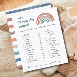 Baby shower Game zou ze een beetje Boho-regenboog
