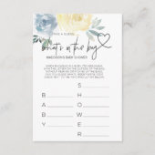 Baby shower Games Baby Boy Shower Favorieten Kaart (Voorkant)