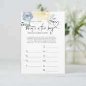 Baby shower Games Baby Boy Shower Favorieten Kaart (Staand voorkant)