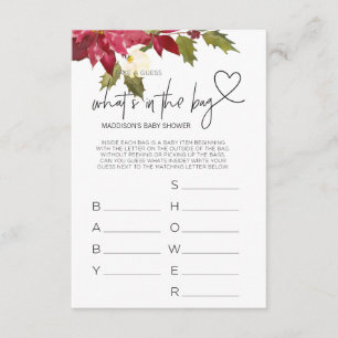 baby shower  Games Baby shower-kerstkaart Informatiekaartje