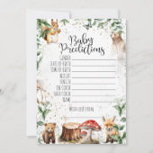 Baby shower games - Baby voorspellingen Kaart (Voorkant)