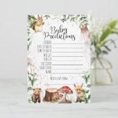 Baby shower games - Baby voorspellingen Kaart (Staand voorkant)