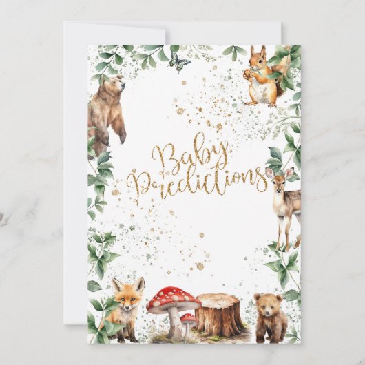 Baby shower games - Baby voorspellingen Kaart (Achterkant)