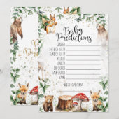 Baby shower games - Baby voorspellingen Kaart (Voorkant / Achterkant)